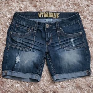 Distress Jean shorts